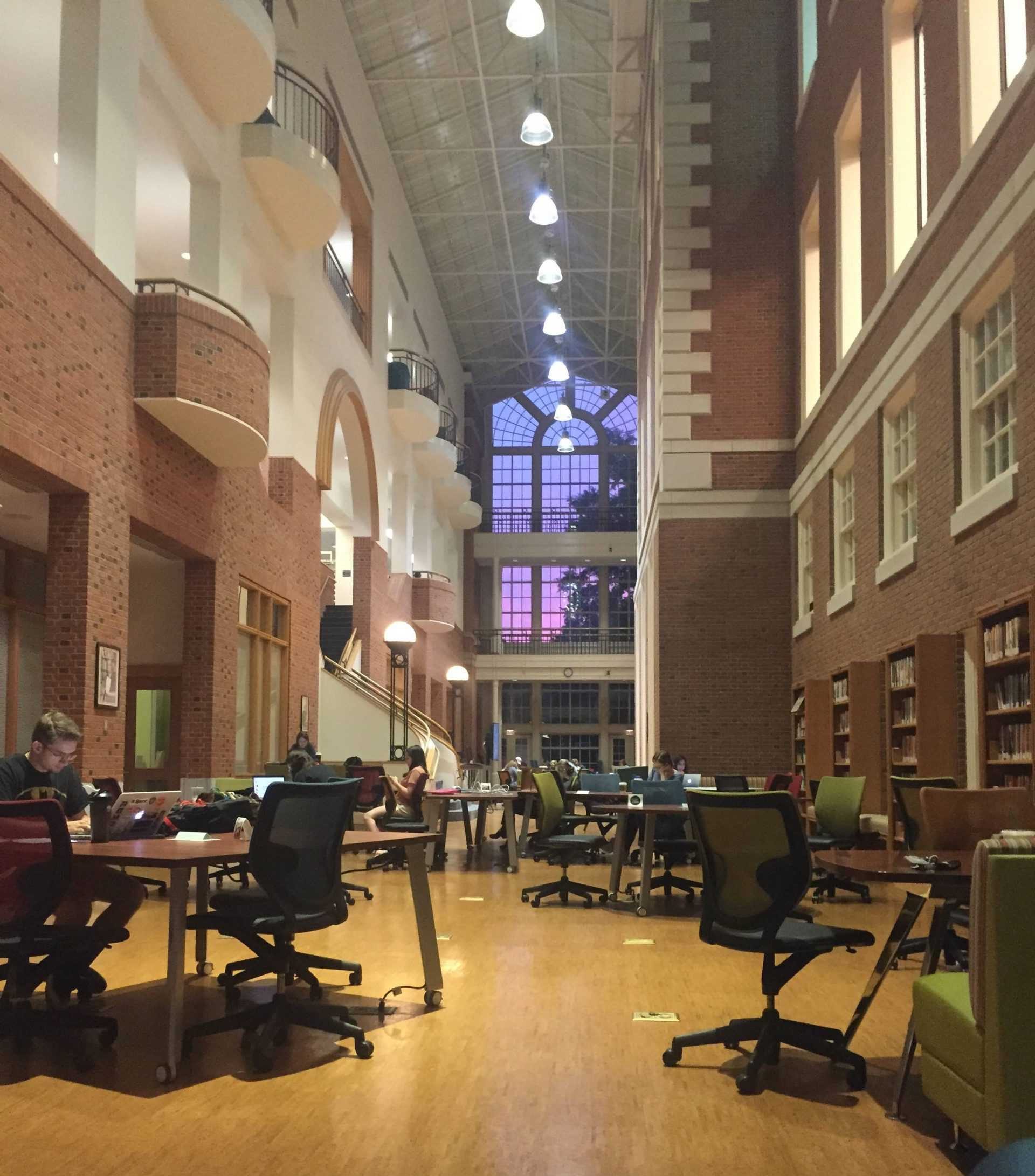 The first floor of ZSR library as pictured in 2016.