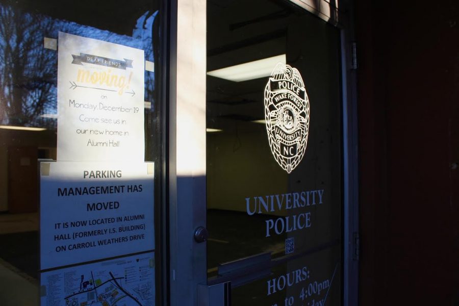 WFU police headquarters moved to Alumni Hall