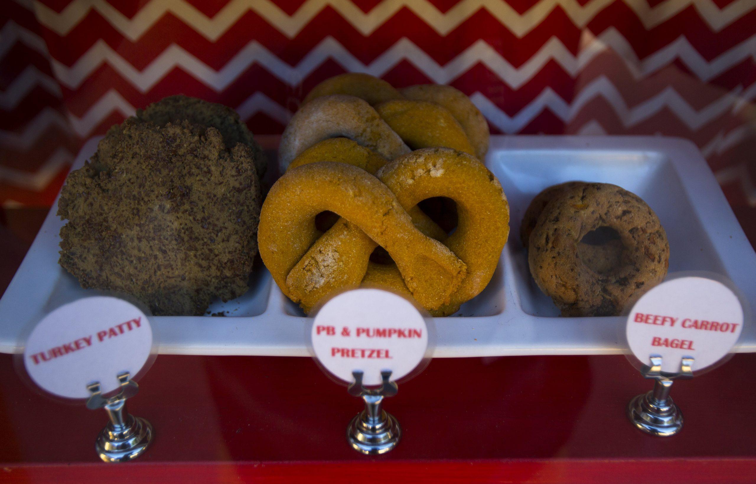 Homemade treats for sale at the Seattle Barkery. (Sy Bean/Seattle Times/TNS)
