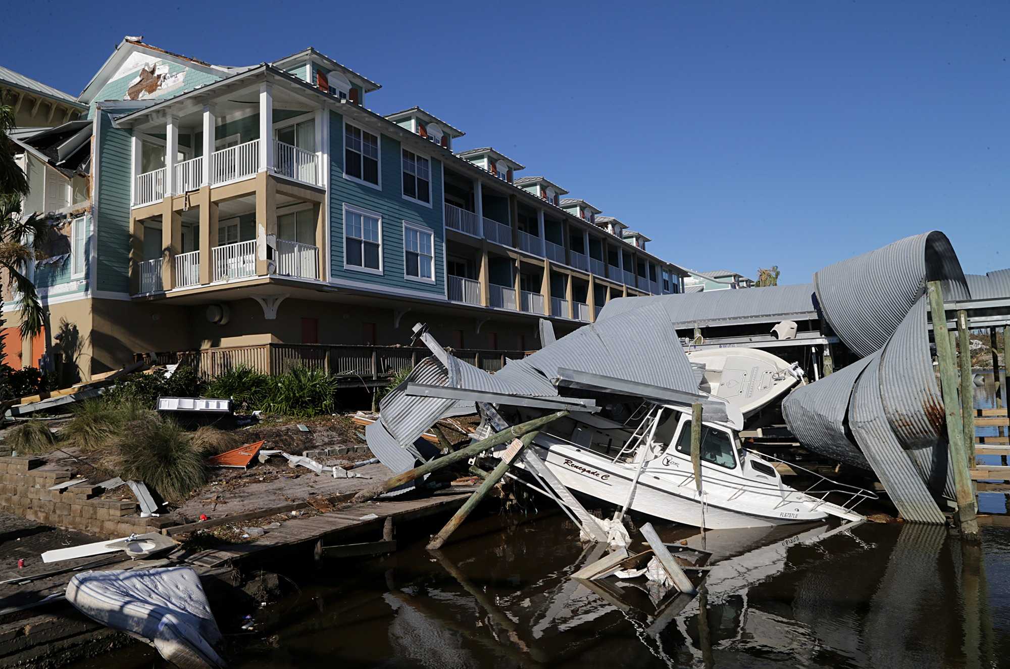 The rubble in Mexico Beach, two days after a Category 4 Hurricane Michael devastated the small coastal town just outside Panama City, Fla., on Friday, Oct. 12, 2018. (Pedro Portal/Miami Herald/TNS)