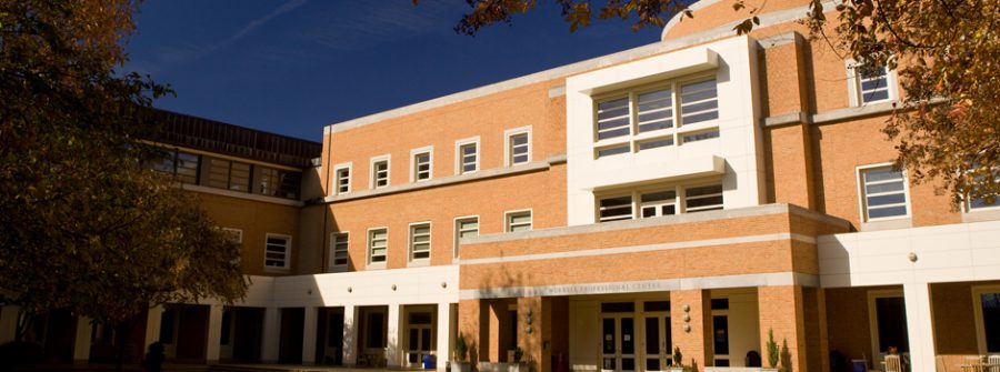 The Worrell Professional Center at Wake Forest University houses the Babcock Graduate School of Management and the Wake Forest School of Law.