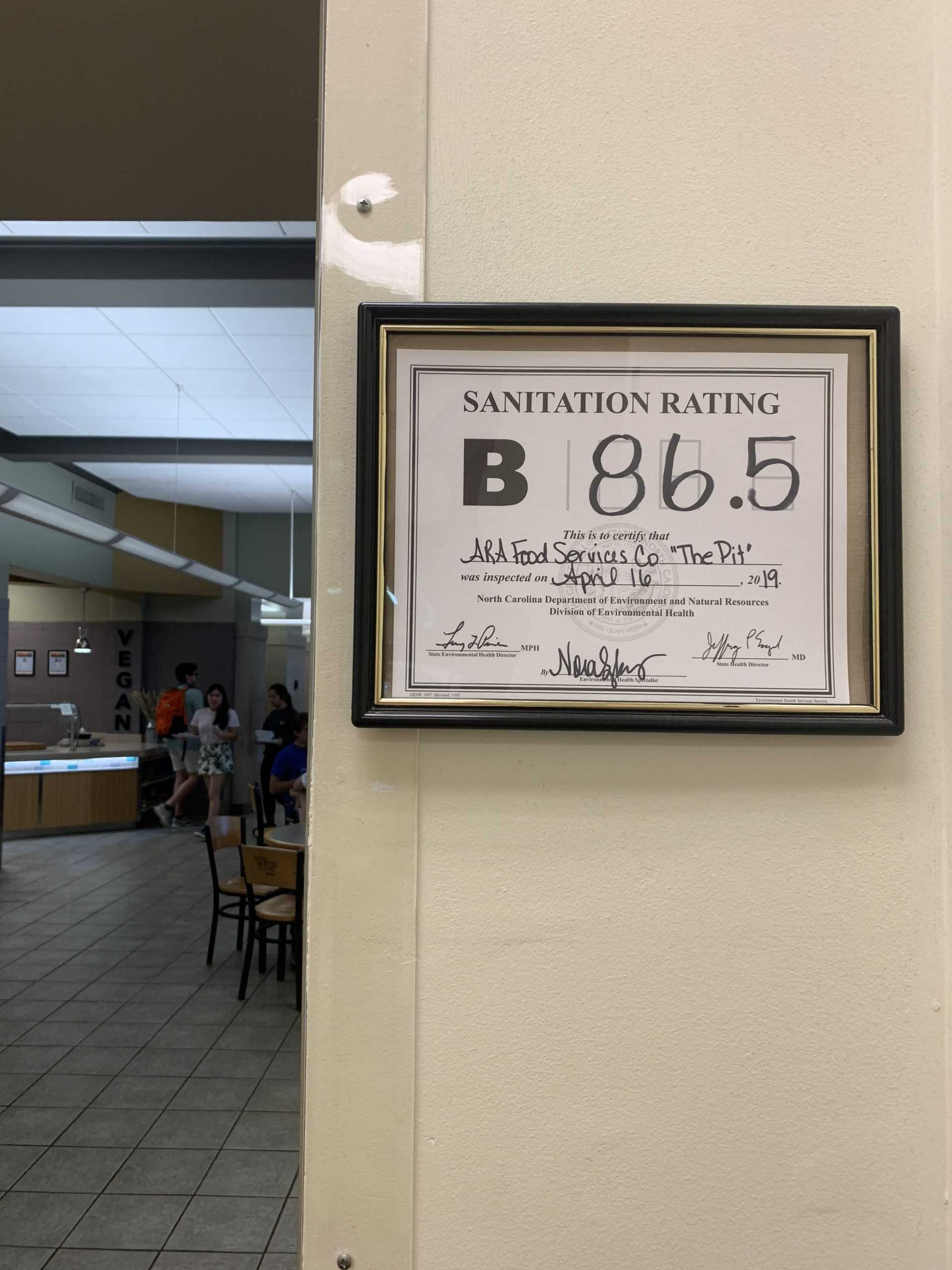 Pit Receives Lower Sanitary Inspection Rating