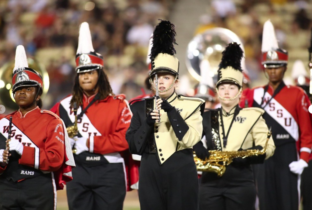WSSU Joins WFU Band For Halftime Show