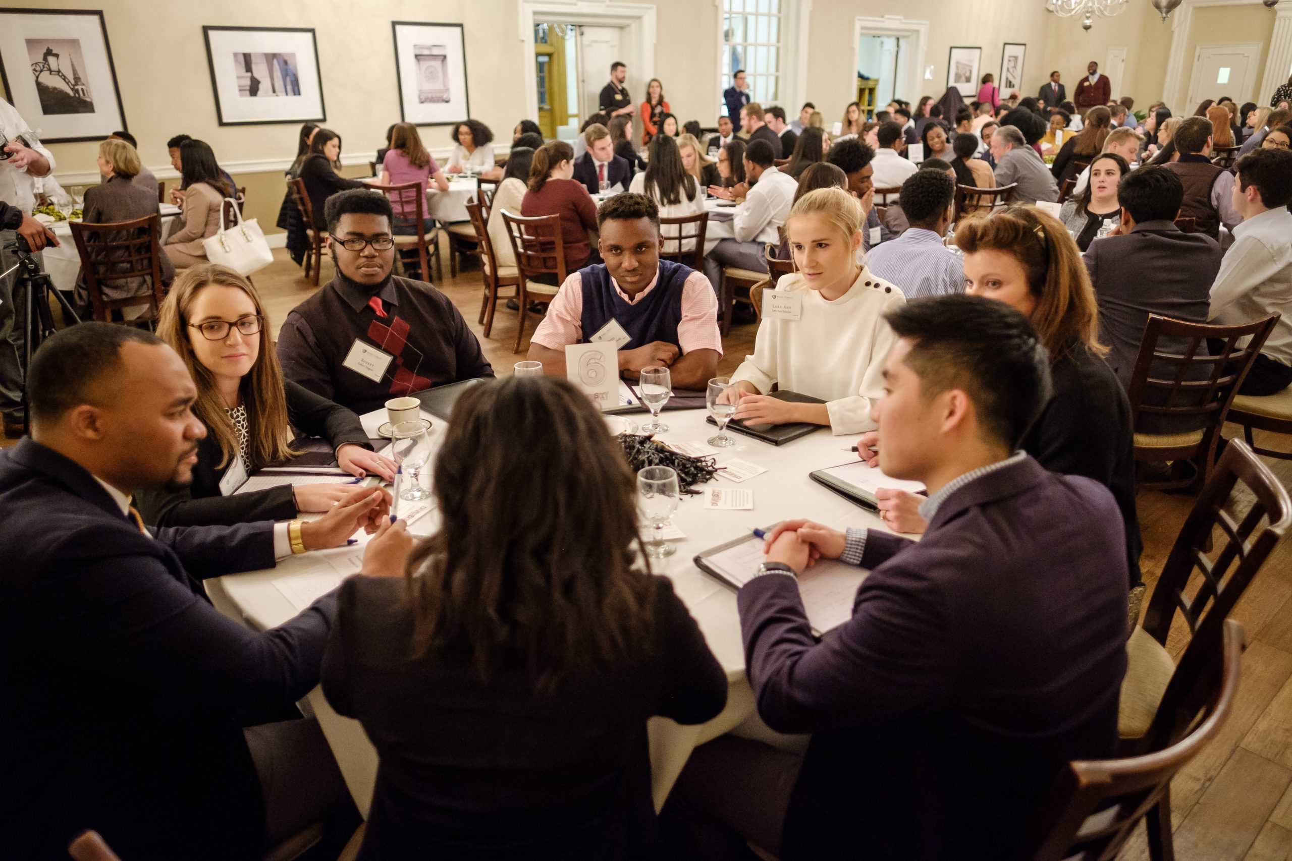 The Wake Forest Office of Personal and Career Development hosts an event, Diversity Matters, for students to talk with recruiters from regional and national companies, in the Magnolia Room on Tuesday, January 23, 2018.