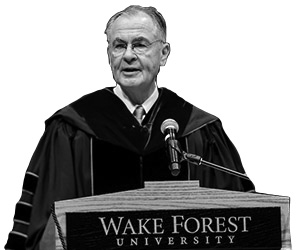 Wake Forest holds its annual Founders Day Convocation in Wait Chapel on Thursday, February 20, 2020.  Wake Forest President Nathan O. Hatch delivers a forceful apology for the university ownership of enslaved people.