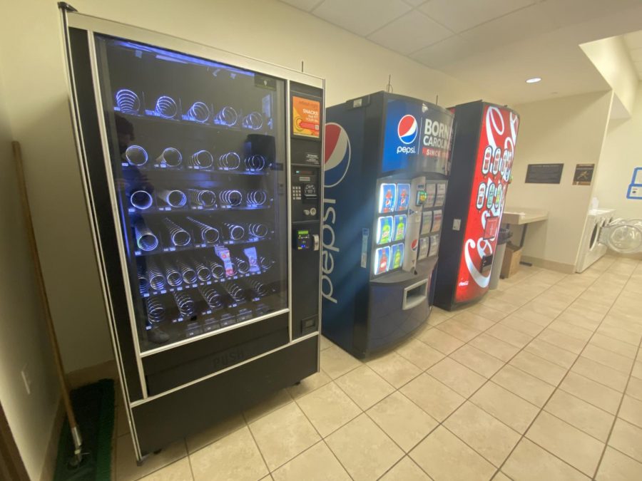 A poorly stocked vending machine located in Magnolia Residence Hall (Ryan King/Old Gold & Black)
