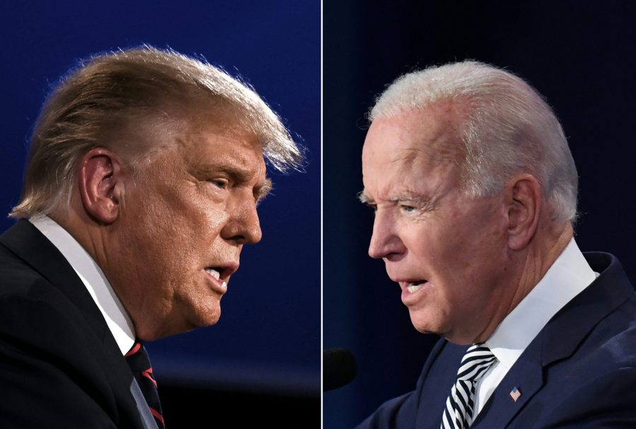 De izquierda a derecha, Donald Trump, candidato republicano a la reelección, y Joe Biden, candidato demócrata a la presidencia de EEUU. (JIM WATSON,SAUL LOEB/AFP via Getty Images/TNS)