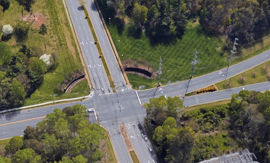 The site of the on-campus crash lies just miles from campus. 