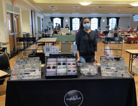  Kayla Amador with her shop “Iconografi” (pictured above) at WFU Annual Artisans’ Fair.