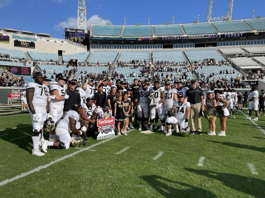 The Demon Deacons celebrate their second 11-3 season in program history after defeating Rutgers in the Gator Bowl.