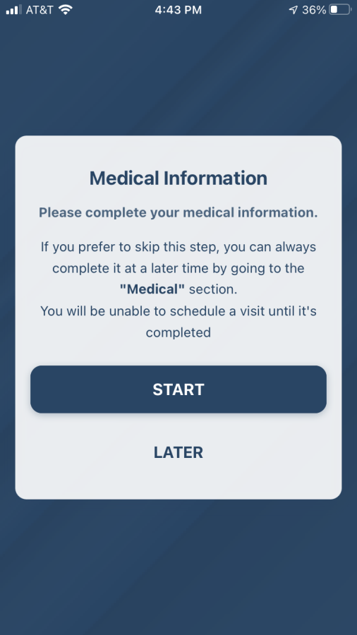 TimelyCare, even in emergency situations, requires users to fill out a medical history questionnaire.