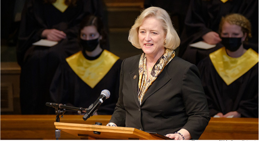 Wake Forest held its annual Founders Day Convocation in Wait Chapel on Feb. 17.
President Wente delivered the opening address and reflected on her first year at Wake Forest.