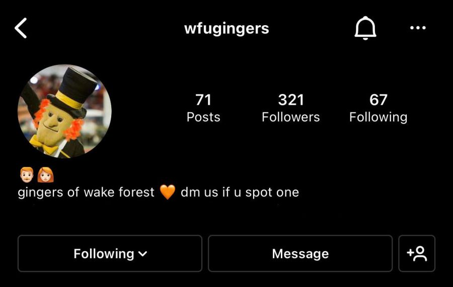 WFU+Instagram+account+highlights+%E2%80%98gingers%E2%80%99