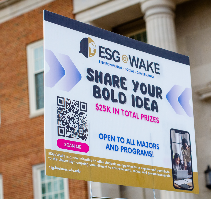 The School of Business has partnered with ESG award-winning company
Windstream to host a video pitch competition open to all Wake Forest students.