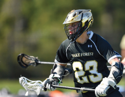Midfielder Jacob Schulte in action in the game against Coastal Carolina on April 3. Wake
Forest currently holds a 6-1 record, and Schulte has scored 6 goals total this season.