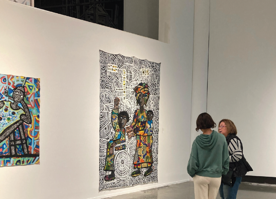 Students in “Living in Color” visit the Southeastern Center for Community Art to view the Black@Intersection exhibit as part of their curriculum.