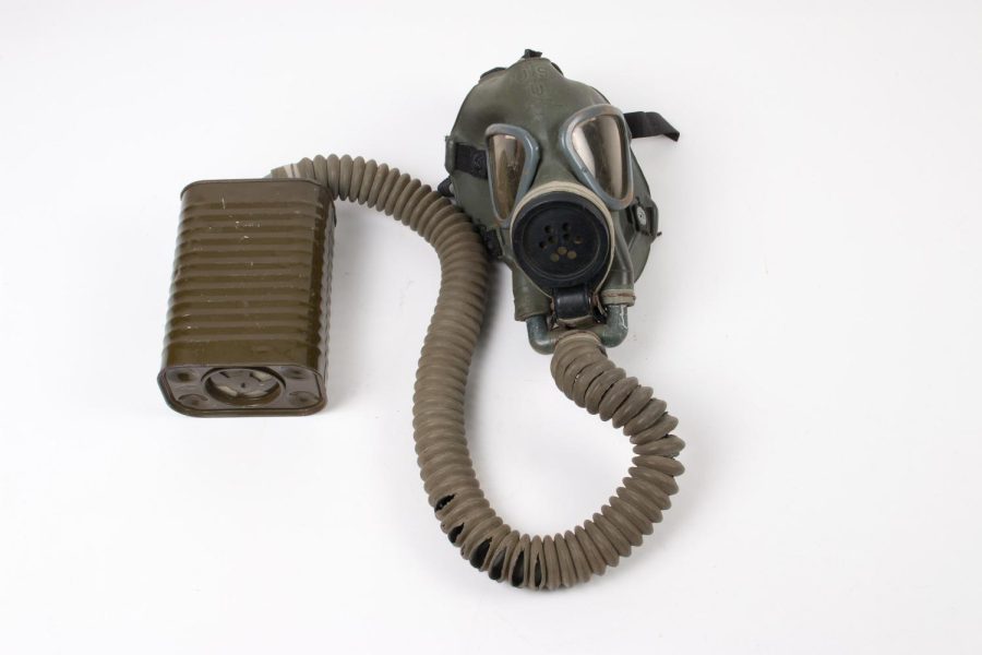 A gas mask is essential for any college student.