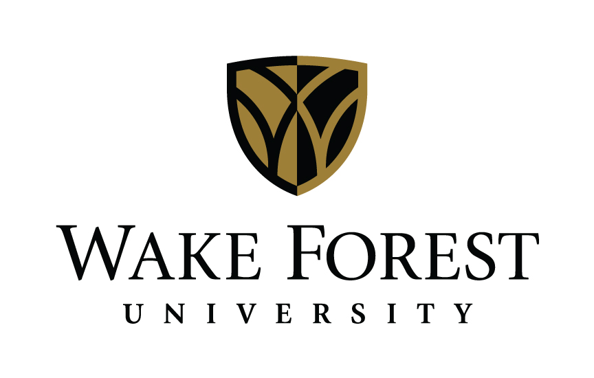 A digital logo of Wake Forest, including the universitys name and seal.