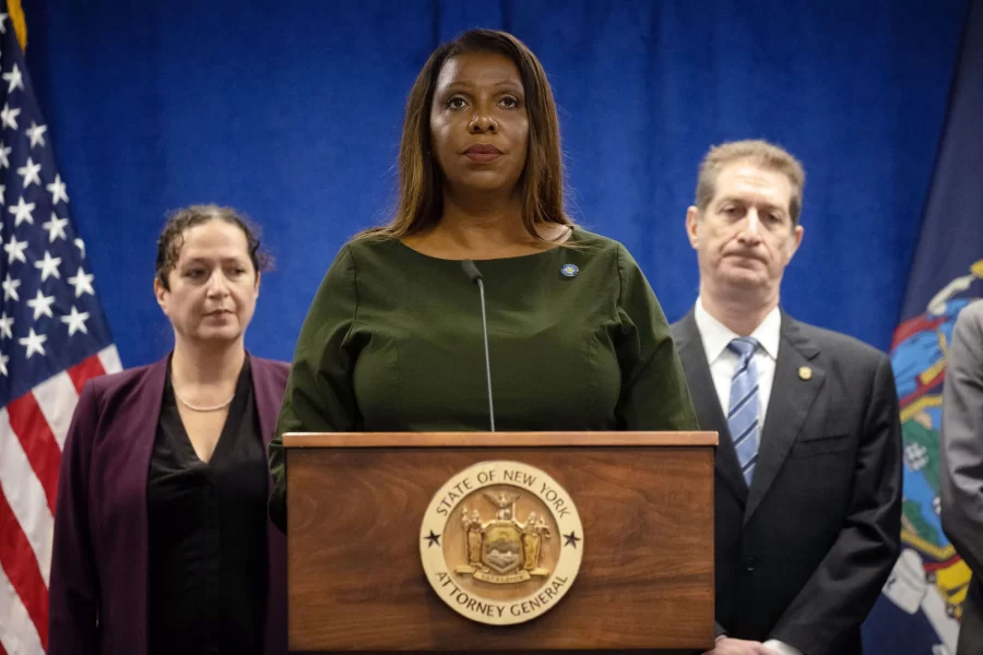 New York Attorney General Letitia James announces a lawsuit against former President Donald Trump.