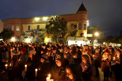 Mourners gather in Half Moon Bay to commemorate the lives of those who died in a Jan. 23 mass shooting.