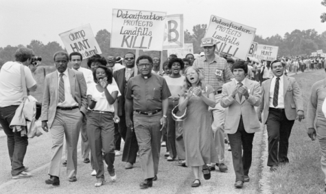 In the birthplace of the environmental justice movement, protesters march against the proposal of a PCB landfill in a predominantly Black neighborhood in Warren County, N.C., in 1982.