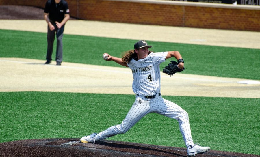 Rhett Lowder was the Demon Deacons highest pick in the draft, going to the Cincinnati Reds in the first round.