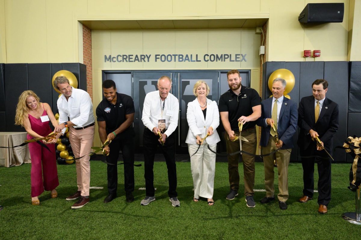 The new McCrerary football complex includes, among other amenities, 130 lockers a nutrition center and a barber shop (Courtesy of Wake Forest).