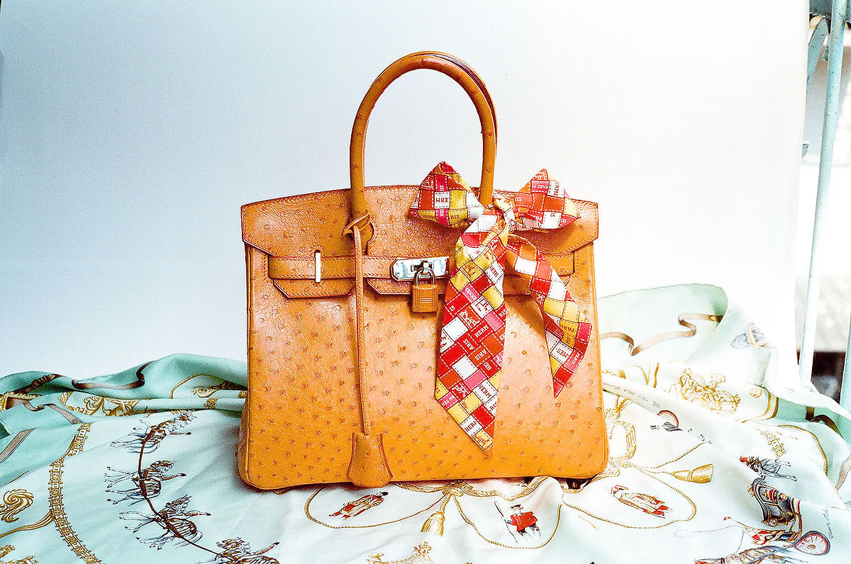 The first Birkin bag made in 1984 at the Liberty's exhibit