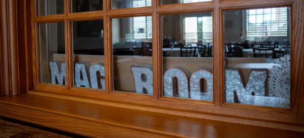 The Magnolia Room is located on the third floor of the Reynolda Building. The dining option serves lunch exclusively during the week in a more formal dining environment than other places on campus. 