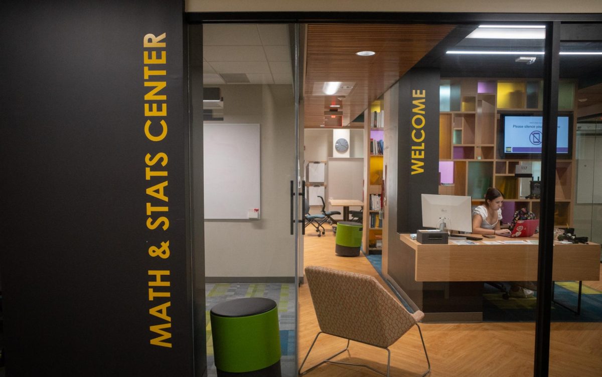 The Math & Stats Center in Manchester Hall is a resource for students who need help in their mathematics courses.