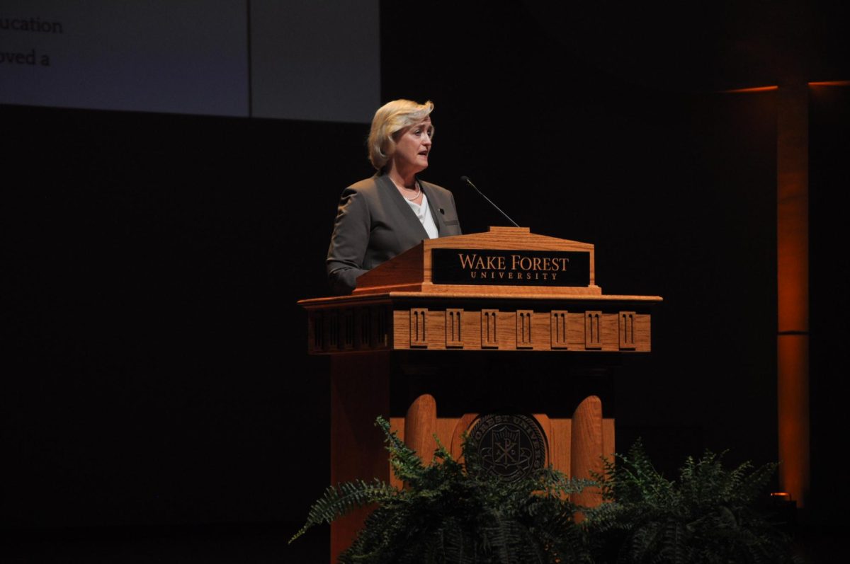 President Susan Wente delivers her annual address.