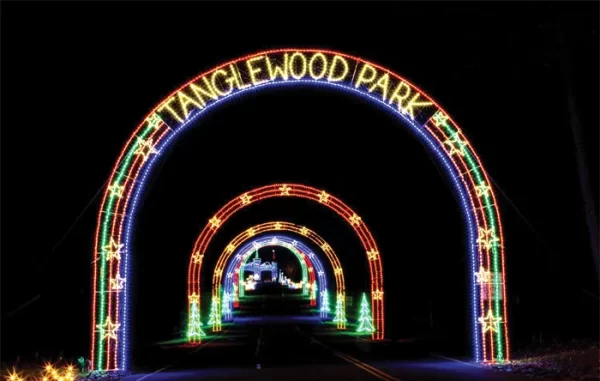 The annual Tanglewood Festival of Lights offers Wake students a festive and stress-free tradition in Winston-Salem ahead of the holiday season. (Courtesy of Forsyth County)
