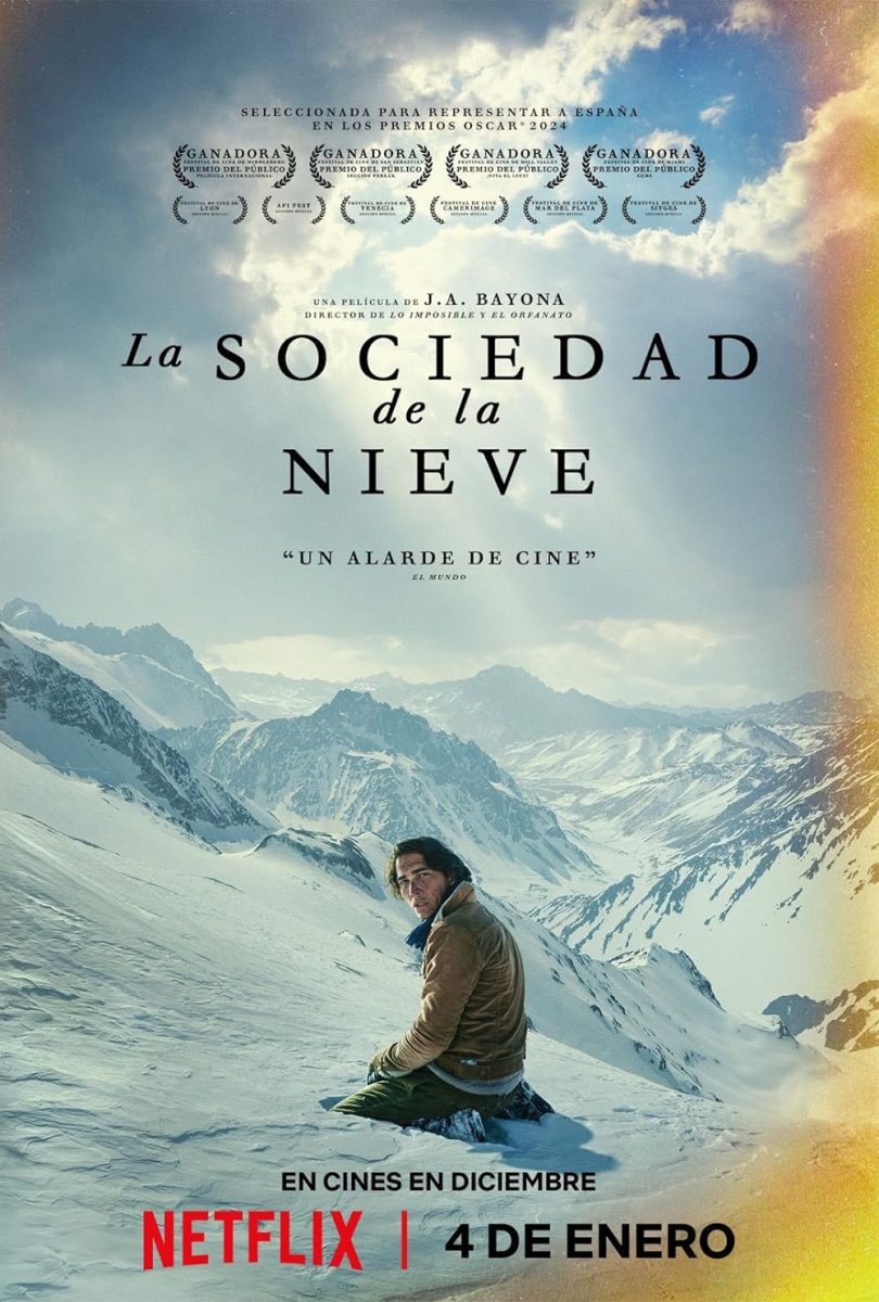 “Society of the Snow,” recounts the story of a tragic plane crash carrying a Uruguayan rugby team in 1972. (Courtesy of IMDb)