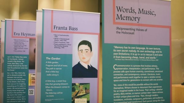 The “Words, Music, Memory: (Re)presenting Voices of the Holocaust” exhibition was created to translate the words of Holocaust victims into living works of art. (Courtesy of the Timothy S. Y. Lam Museum of Anthropology)