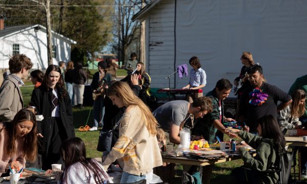 Students and locals gather at the Campus Gardens and participate in a variety of activities on Sunday March 24th during the evening in celebration of the Spring Equinox.