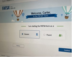 The FASFA website displays a homescreen where students and parents navigate the finan- cial aid process. FAFSA 2.0 was released later than anticipated in December of 2023. 