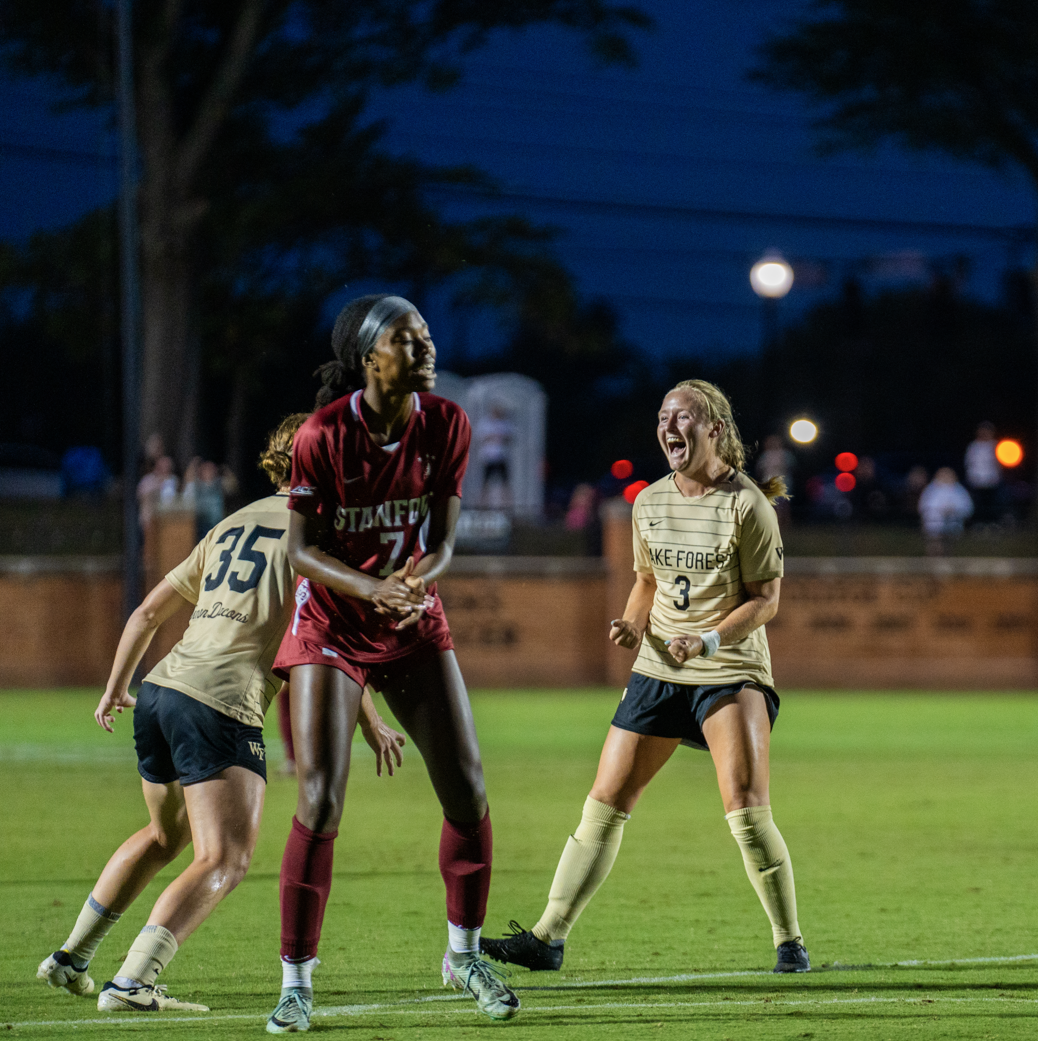 Senior midfielder Emily Colton (3) scored the only goal in Thursday evening’s match against Stanford. 