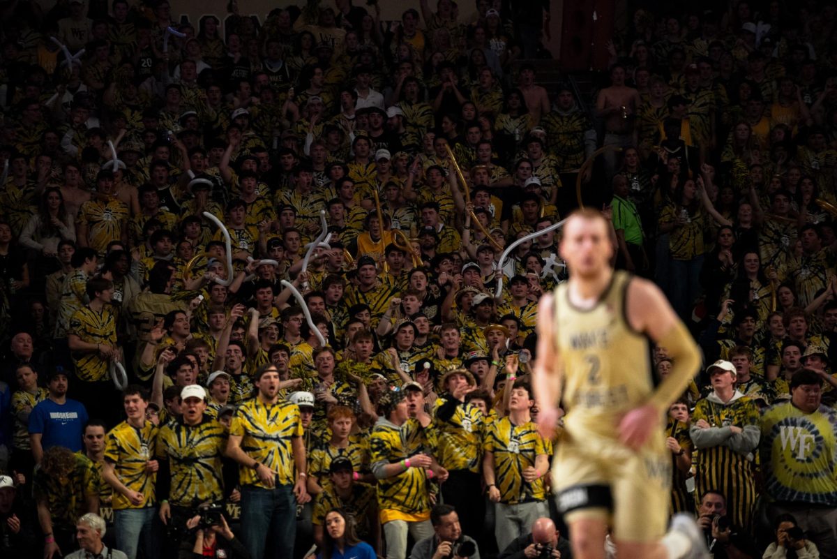 Veteran guard Cam Hildreth (2) looks onto the court in front of a sold out home crowd against No. 8 Duke last season.