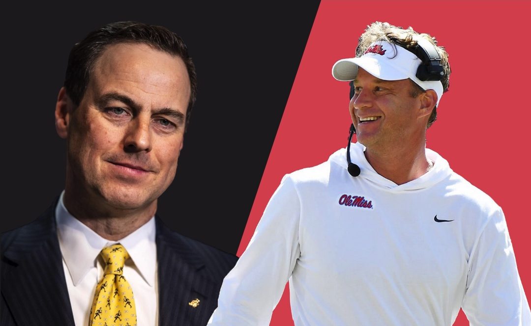 Wake Forest Vice President and Director of Athletics John Currie and Ole Miss Football Head Coach Lane Kiffin. 