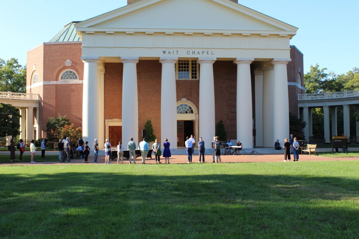 The Office of the Chaplain hosted a Community Reflections event on the front steps of Wait Chapel Monday afternoon. 