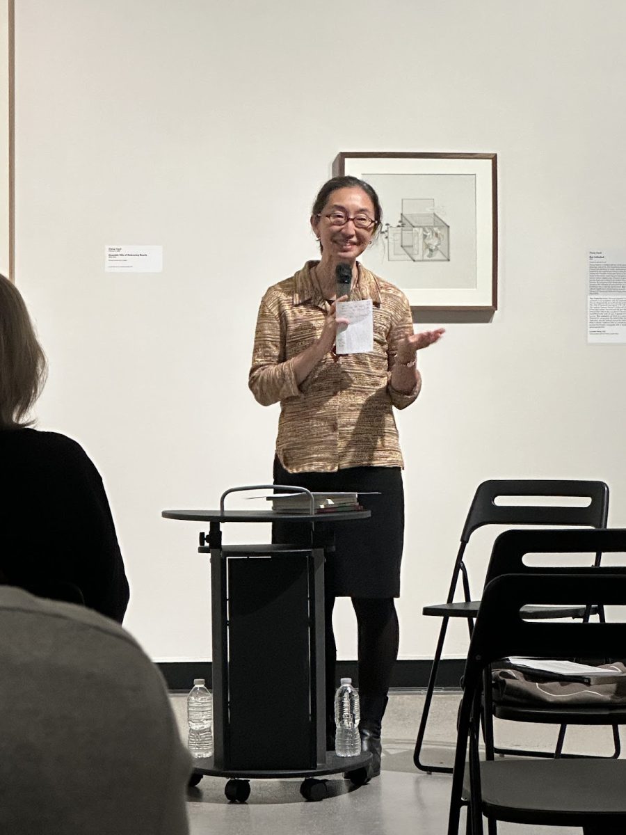 "Nakayasu began her writer’s workshop in Benson Center by outlining her own philosophy and approach to translating, describing herself (somewhat jokingly) as an emancipated-ultra-idio-translator."