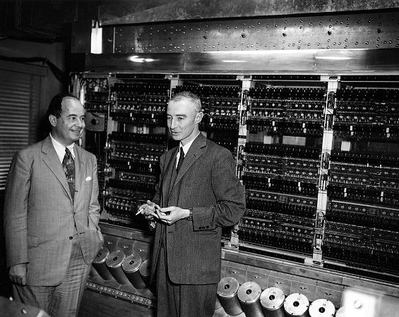 Von Neumann worked closely with J. Robert Oppenheimer, the father of the atomic bomb, in Princeton, N.J. (Courtesy of the Computer History Museum)