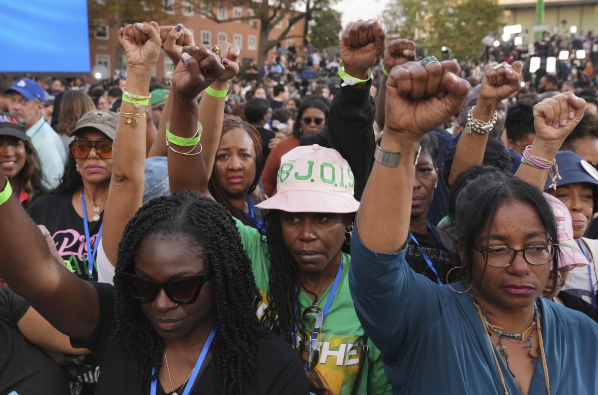 Supporters of Vice President Kamala Harris’ election bid react as Harris delivers her concession speech following the 2024 defeat to former President Donald Trump. (Courtesy of AP / Jacquelyn Martin)