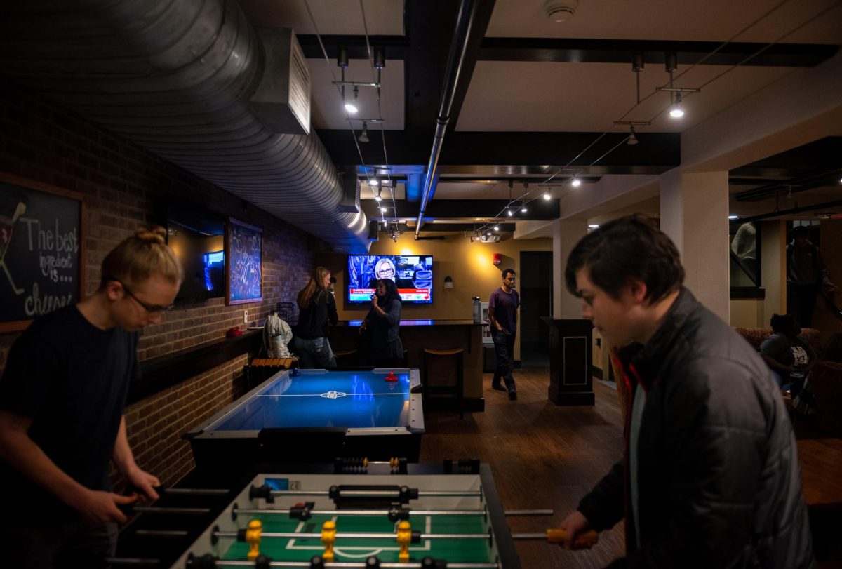 Deacs Decide, Wake Forest's nonpartisan civic engagement project hosted a watch party in the Zick's basement.