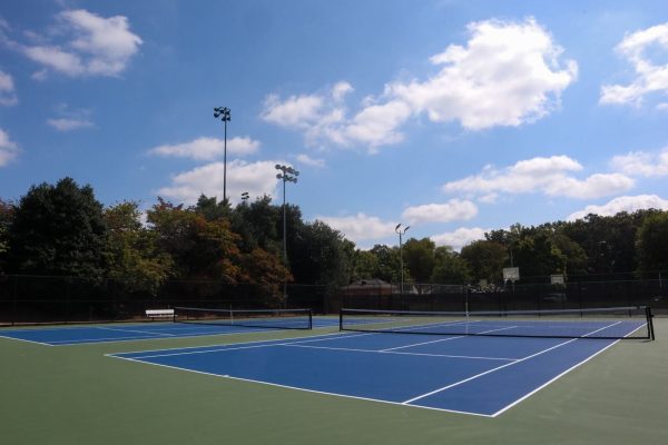 Wake Forest University’s tennis courts are frequently used by students and clubs. 