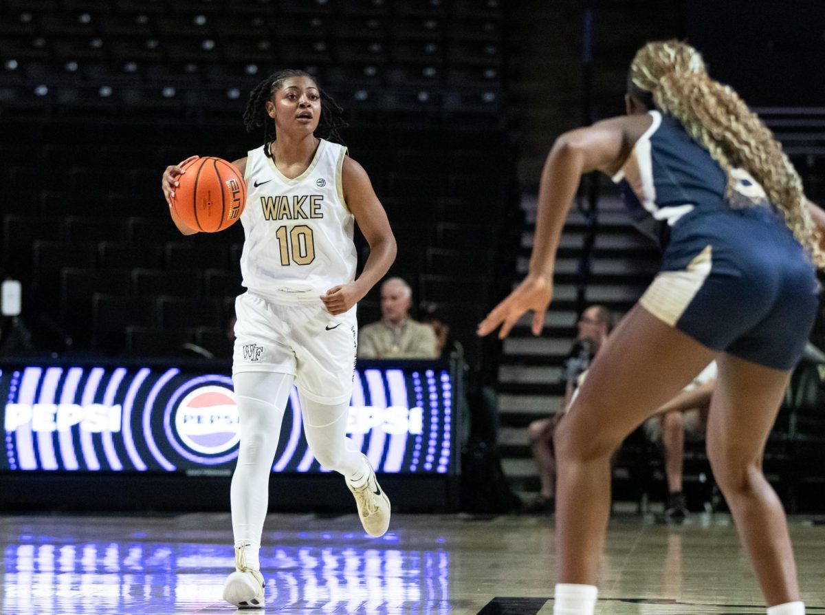 Guard Tamia Jones led Wake Forest with 15 points, 4 rebounds and 2 assists in her debut for the Demon Deacons.