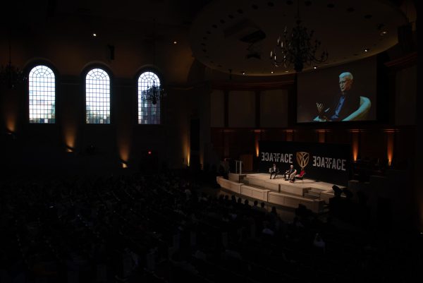 "Cooper engaged audience members with the story of his first reporting work, for which he faked a press pass and snuck into the war zones in Myanmar to shoot a story."