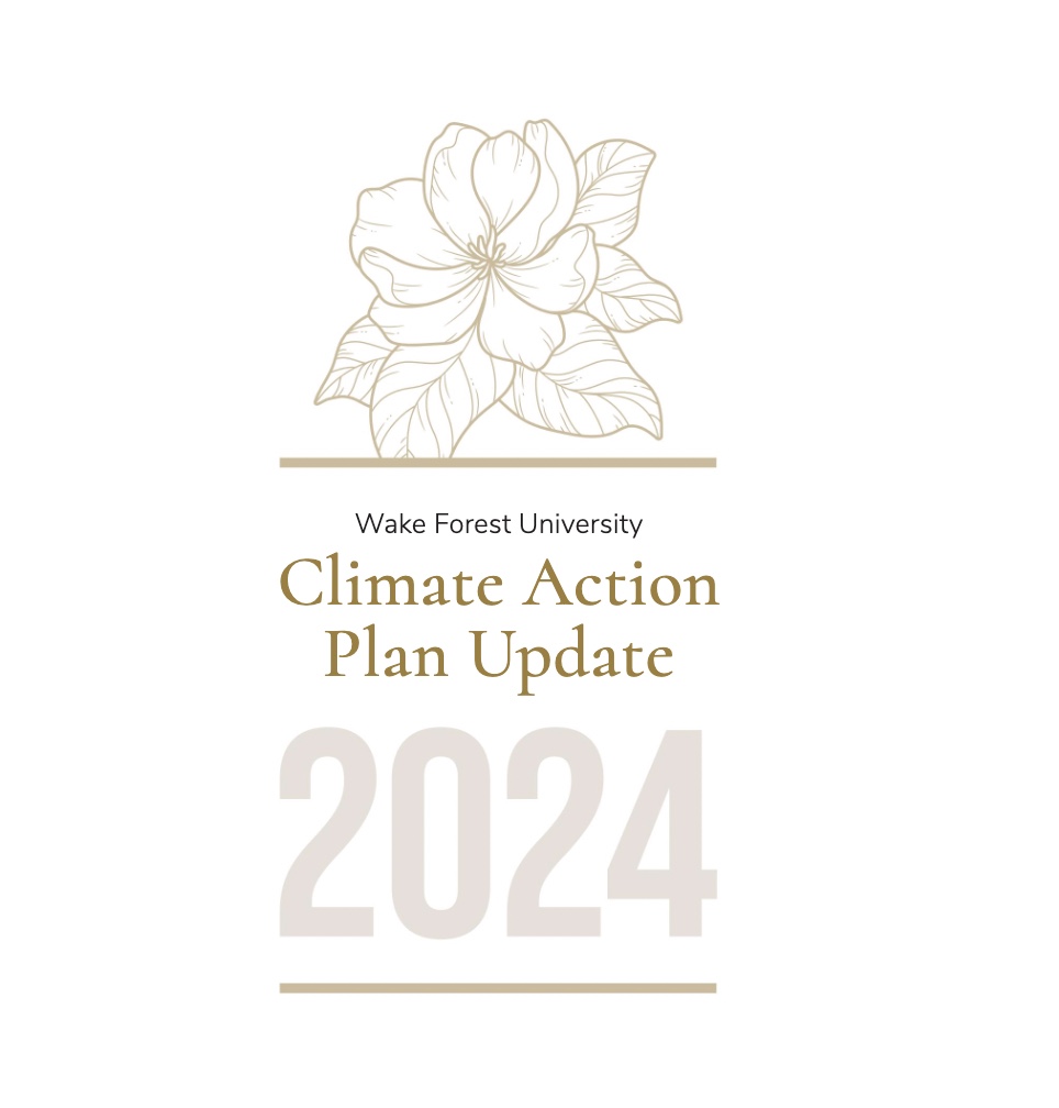 "This climate action plan reviews the steps Wake Forest has taken towards sustainability since 2009." (Courtesy of Wake Forest University Office of Sustainability)