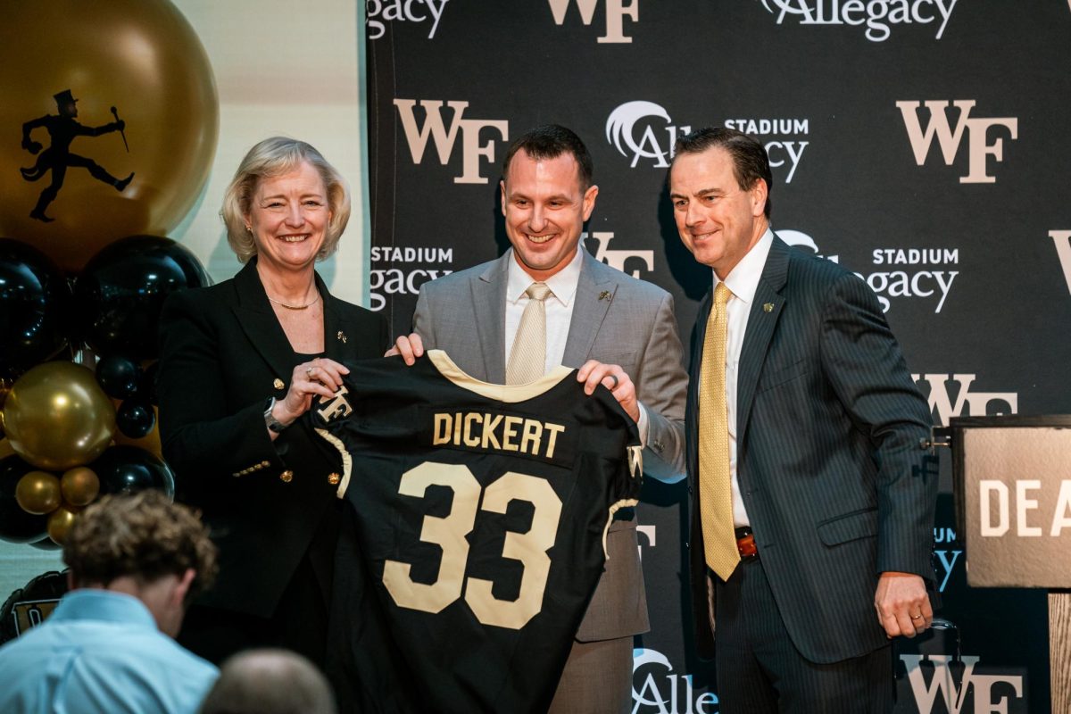 Jake Dickert was appointed as Wake Forest Football’s 33rd head coach in program history in December, succeeding former Head Coach Dave Clawson after his resignation. (Photo Courtesy of Wake Forest Athletics)