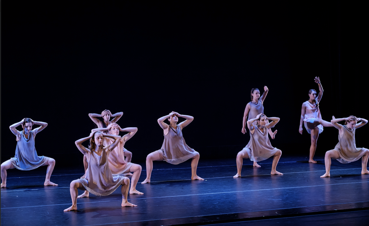 Wake Forest students perform the final dress rehearsal for the spring dance recital. 
(Courtesy of Wake Forest Theatre and Dance Department)